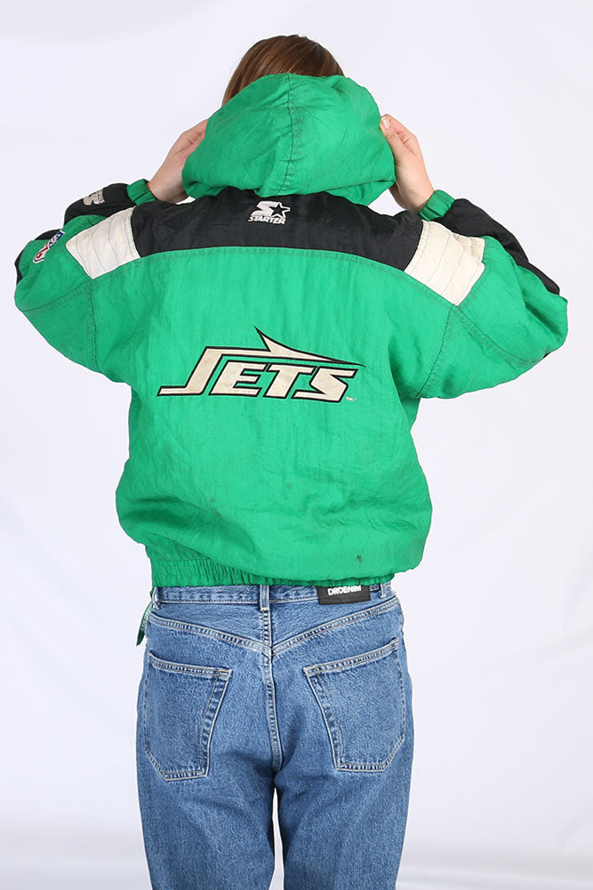 Vintage Jets Starter Jacket Mens Medium